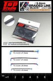 Top Studio 0.8mm braided line (black) 2 Metres - Detail-Up Item # TD23206 Model