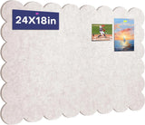 Scalloped Bulletin Board 24 X 18 Inches Felt Pin Board, Oatmeal Model