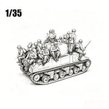 1/35 US Tank Riders 14 Resin Soldier Figures Unpainted Diorama Model Kit Model