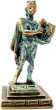 Ancient Greek God Apollo Statue Miniature Gold Green Mythology Figurine Model