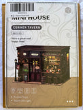 DIY Corner Tavern Bar Dollhouse Kit 1:24 w/ LED Light AW03-001 Age 14+ Model