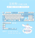 Cinnamoroll*PBT Keycap Computer Mechanical Keyboard Button 126 Keys Anime Keycap Model