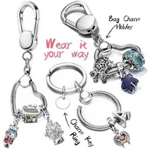 Small Heart Shape Keychain Charms Women Fashion Jewelry Accessory Bead Charm 1pc Charms