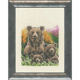 Permin counted cross stitch kit "Bear with kids", 16x21cm, DIY, 92-9131 Model