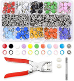 Snap Fasteners Kit,800Pcs Colorful Metal Snaps Buttons with Fastener Model