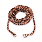 100% Oxidized Pure Copper Rope Chain Designer Link Chain Necklace Jewelry RJ-05 Charms