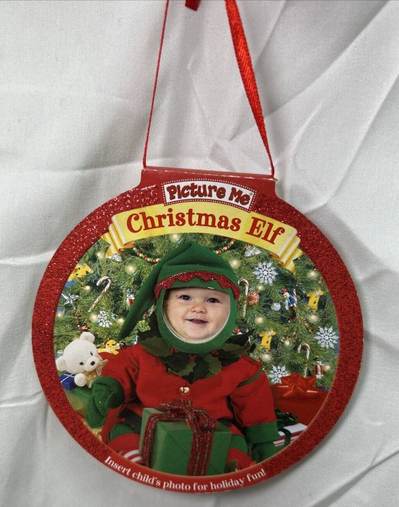 Picture Me Christmas Elf Child Photo Board Book Ornament Fun Christmas Gift Model