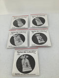Vintage 5 Gloria Sachet Kit Collection Flowers Christmas Santa Monogram Ornament Model