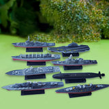 8x 4D Assembled Ship Model Warship Model Toy Playset Simulation Collection Model