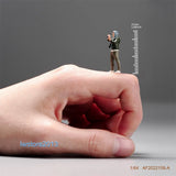 1/64 Camera Hoodie Man Miniature Scene Props Figures Model For Cars Vehicles Toy Model