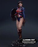 1/6 32cm Captain Carter 3D Print Garage Kit Model Unassemble Unpainted GK Model