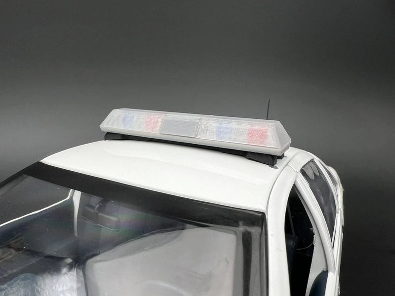 1/18 Scale Model Clear Code 3 LP6000 Lightbar W/ Blue Red Internal Lens 1811C Model