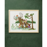 Permin counted cross stitch kit "Moose wash ", 40x30cm, DIY Model