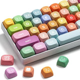 XVX Cute PBT Keycaps, Rainbow Gummy Bear Keycap Set MOA Profile Model