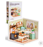 Rolife DW024 Farmhouse Kitchen Super Creator DIY Miniature House Kit 145PCS Model