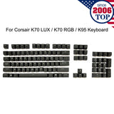 A Set ABS Black Key caps Replacement for Corsair K70 RGB Mechanical Keyboard Model