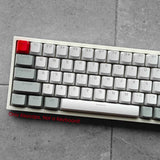 White Gray Keycaps Set Doubleshot Shine Through PBT for MX Mechanical Keyboards Model