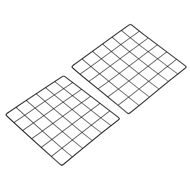 12"x12" Wire Grid Panel, 2 Pack Wall Grid Decorative Board Photo Display Black Model