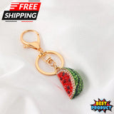 Watermelon Keychain Cute Charm Creative Alloy Keyring Fun Cute Handbag Keychain Charms