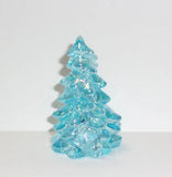Mosser Glass Buffett Blue Carnival Mini Christmas Tree Figurine Made In USA Model