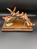 Giuseppe Armani Florence Capodimonte Six Birds on Spring Branch Signed Model
