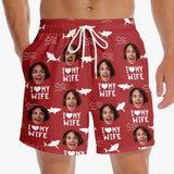 Custom Photo Seas The Day Mens Swim Trunks, Personalized Hawaiian Board Shorts Model