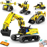 5-In-1 STEM Building Block Kit RC Robot Excavator Toys for Ages 8-13 Model