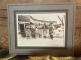 Antique Concord NH Quarry Worker Photo On Board Model