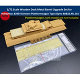 1/72 Scale Wooden Deck Metal Barrel Upgrade Set for HobbyBoss 82934 Model Model