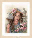 Lanarte cross stitch kit "girl with hat", counted, DIY Model