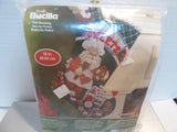 Bucilla Felt Christmas  Stocking Kit Santa Sweet Bakery 2013 New 16 Inches Model