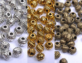 100Pcs Tibetan Silver & Gold & Bronze , Charms Loose Spacer Beads 5X4MM A276 Charms