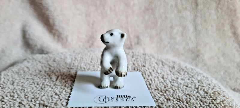 LITTLE CRITTERZ Polar Bear Cub "Conrad" Miniature Figurine New FREE SHIP LC433 Model