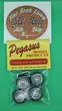1/25 ALL Chrome Deep Wires Wheels Lowrider Model Car Kit Impala Spokes 2 Prong Model