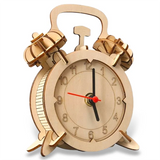Wood 3D Puzzles DIY Desktop Clock Model Building Kits Creative Toys for Adults Model