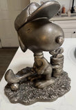 Vintage Austin Sculpture Peanuts Snoopy Statue Golf Tee Off Display Made In USA Model