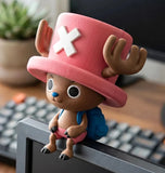 Tony Tony Chopper One Piece Figurine Pink Hat Monitor Sitting Anime Figure Model