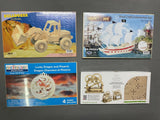 Wooden 3D Model Kits LOT 4 Bulldozer Dragon Phoenix Pirate Ship Ugears Mech Box Model