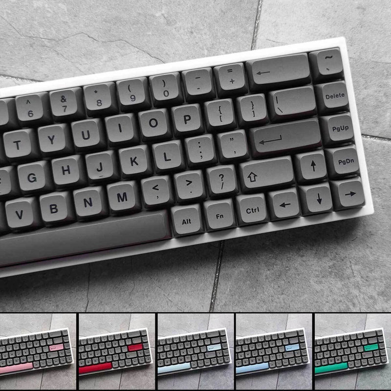 Gray Red Green Pink Blue PBT Keycaps Set XDA 133 Key for MX Mechanical Keyboards Model