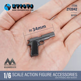 ZYTOYS 1/6 Male Black M1911 Alloy Rifle Pistol Gun Model For 12''Figure Body Model