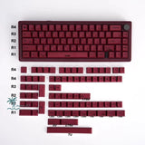 PBT Thermal Sublimation 140 Key Mechanical Keyboard Keycaps Minimalist Red Gift Model