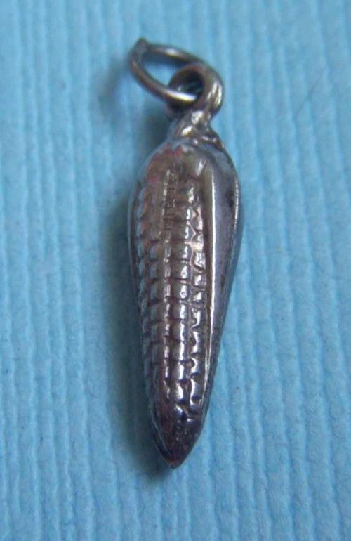 Vintage 40's puffy ear of corn sterling charm Charms