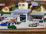 GAS / FUELING STATION with CAR WASH - HO Scale 107 pcs PLASTIC KIT FALLER - NEW Model