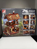 Wood Cabin Building Blocks Set w/  LED Lights  1969pcs  Forest STEM Kit Ages 8+ Model