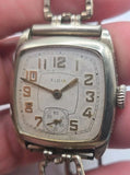 Vintage Elgin Model E-301 Men's Watch For Repairs W/ Deployment Gold Filled Band Model