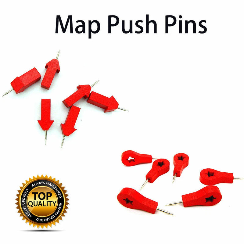 Map Markers Wooden Drawing Photo Wall Studs Cork Board Pins Thumbtack Tool Model