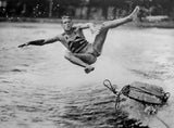 Man Falls Off His Water-Ski Board 1930 Old Photo Model