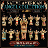 Jim Shore Woodland Welcome Figure & Native American Angel Collection 13 Pc Model
