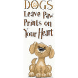 Heritage counted cross stitch kit Aida "Dog's Paw Prints", PUPP1457-A, 8x20,5cm, Model