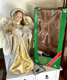 Vintage 1993 Animated Angel 24¡± Holiday Creations Lighted Moving Gold motionette Model
